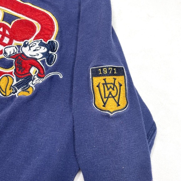 VINTAGE Disney Parks Sweater Adult Small Blue Pullover Sweatshirt Crewneck Retro - Picture 7 of 8